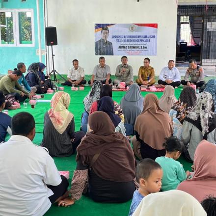 SOSIALISASI REVITALISASI & AKTUALISASI NILAI-NILAI IDEOLOGI PANCASILA BERSAMA BAPAK SAHRONI S.Sos AN